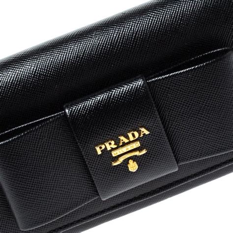 prada saffiano leather bow wallet|authentic Prada saffiano leather wallet.